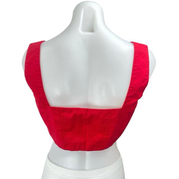 Princess Polly Red Sleeveless Corset Bustier Cami Camisole Tank Crop Top Size 6 - Picture 2 of 4
